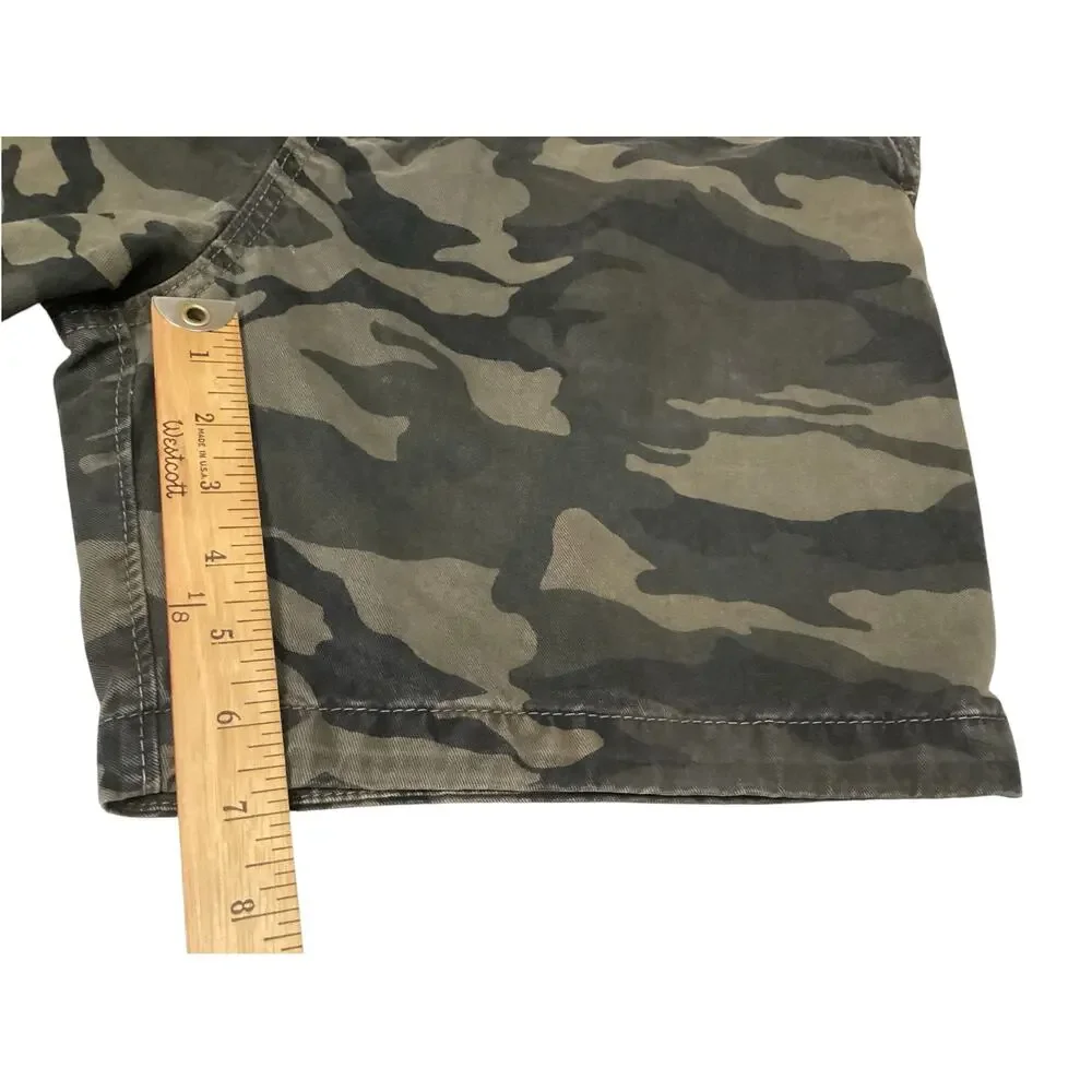 Abercrombie & Fitch Men's Camo Cotton Drawstring Pull-On Shorts Elastic Waist L